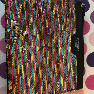 Victoria's Secret Multicolor Sequin Cosmetic Pouch